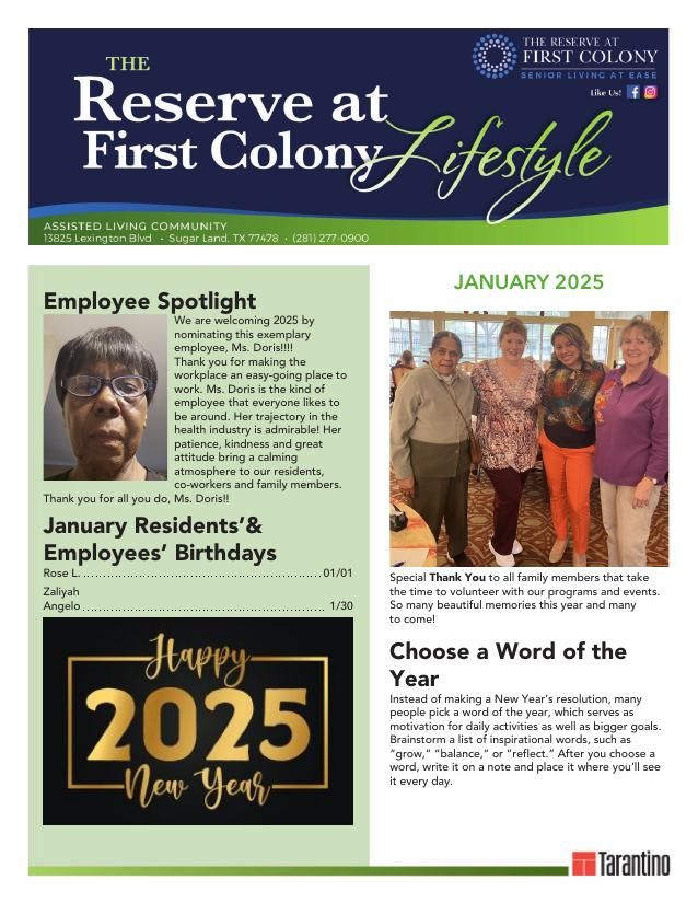 Assisted Living Current Newsletter